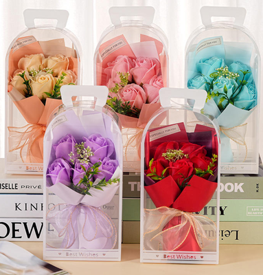 Good price Soap Rose Flower Bouquet Mothers Day Gift With Handbag Gift Box online