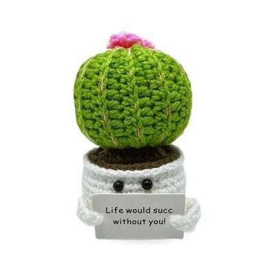 Good price Cross-border Handmade Polyester Crocheted Dolls Finished Woven Sunflower Ornaments Knitted Cactus-shaped Plant Style Potato Toys online