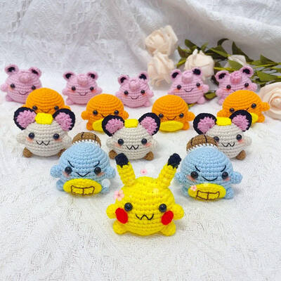 Good price Wholesale Custom Handmade Colorful Cute Crochet Cartoon Doll Cartoon Anime Character Handmade Crochet Toys online