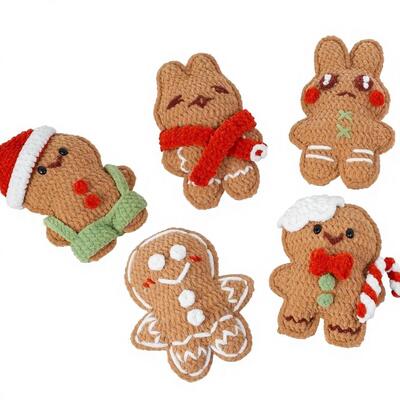 Good price Handmade Crochet Gingerbread Man Doll for Stylish Holiday Decor online