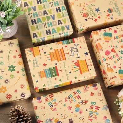 Good price Kraft Paper Gift Wrap Sheets 85gsm For Birthday Party Gift Wrapping online