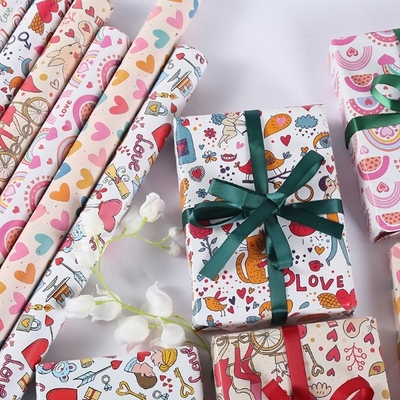 Good price 30sqft Gift Wrap Paper Roll Inkjet Printing 60gsm OEM/ODM Available online