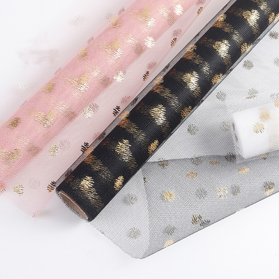 Good price 50cm*5Y Poly Floral Mesh Wrap online