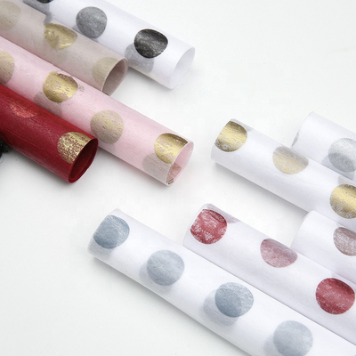 Good price Polka Dot Pattern Eco-Friendly Nonwoven Florist Wrapping Paper Sheets 60cm*60cm online