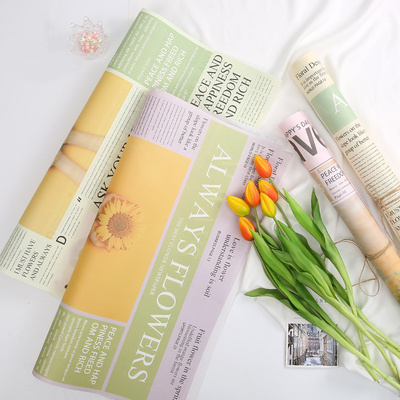 Good price Printed Florist Wrapping Paper 58cmx58cm Waterproof Flower Wrapping Paper 80gsm online