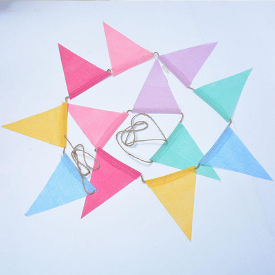 Good price Colorful Burlap Bunting Flags for Anniversary Celebrations online