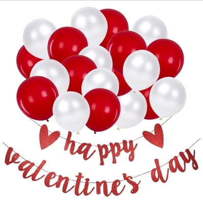 Good price 10.5cmx16cm Glitter Heart Party Decoration Items Happy Valentines Day Sign Banner online
