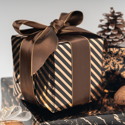 Good price Black Style Striped Kraft Wrapping Paper 10m Roll Christmas Wrapping Paper OEM online
