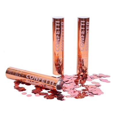 Good price Rose Gold Shining Metallic Foil Circle Party Popper Confetti Shooter Cannon online