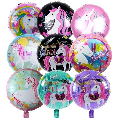 Good price Female Male Rainbow Unicorn Foil Balloon Helium 18 Inch Stuffing Balloons online