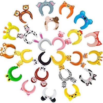 Good price 24pcs Kid Cartoon Inflatable Animal Headbands Foil Balloons OEM online